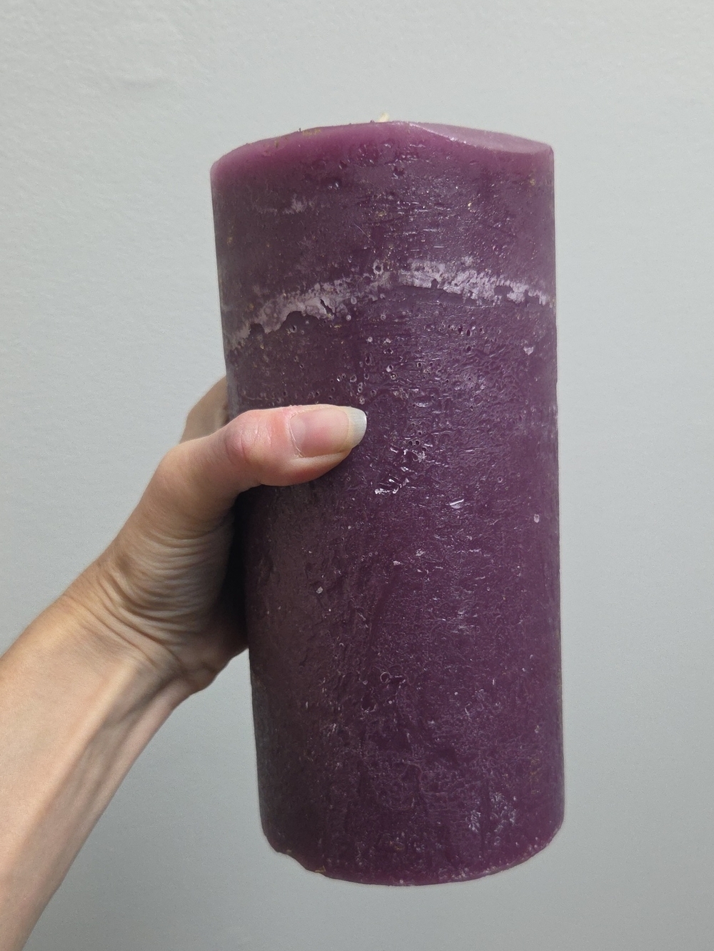 Hobby Lobby Deep Purple Rustic Pillar Candle